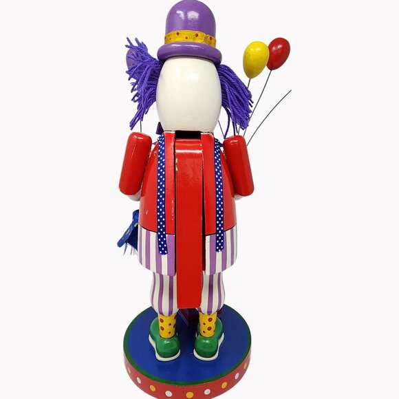 Buster The Clown 1998 15" Nutcracker Figurine With Balloons Vintage As Is - Picture 6 of 14